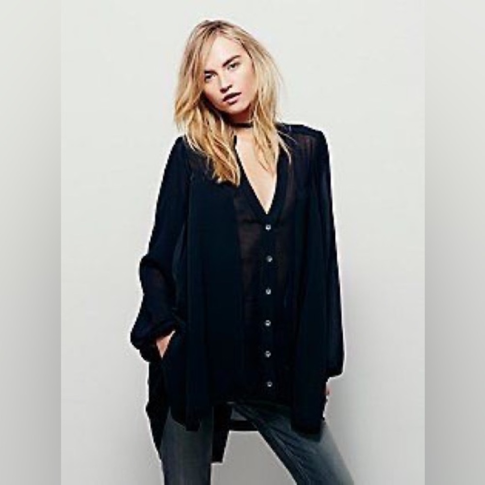 Vintage Free People Black Julia Swing Tunic